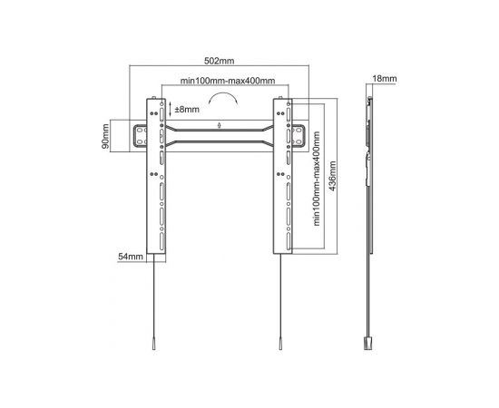 Multibrackets MB-5556 Настенный кронштейн для телевизора для телевизоров до 55" / 35kg