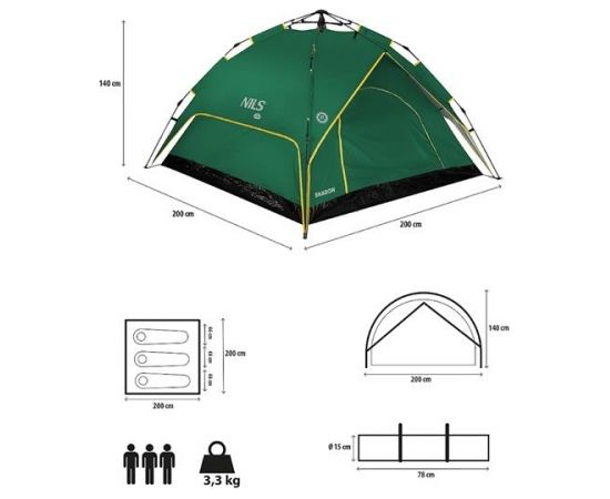 NC7819 GREEN Telts SHADOW NILS CAMP