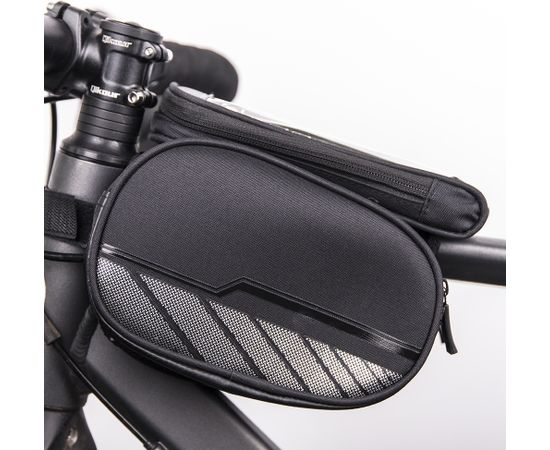 OEM Waterproof bicycle frame bag with a removable phone case black
