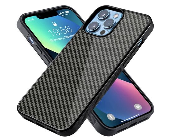 Carbon & Forged Carbon Fiber TPU edge Phone Case for iPhone 13 Pro Max