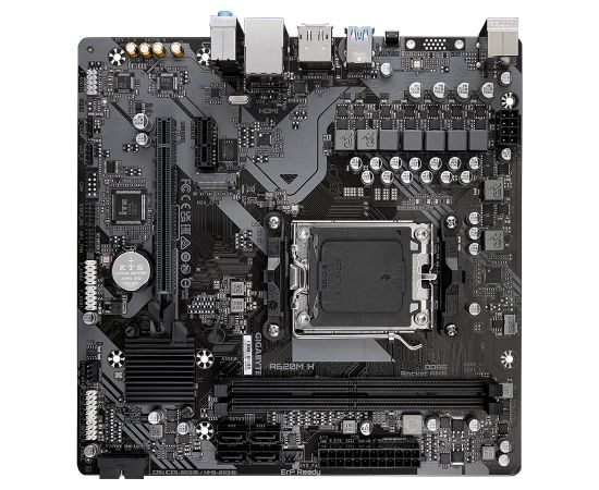 Gigabyte A620M H 1.0 M/B Processor family AMD, Processor socket AM5, DDR5 DIMM, Memory slots 2, Supported hard disk drive interfaces 	SATA, M.2, Number of SATA connectors 4, Chipset AMD A620, Micro ATX
