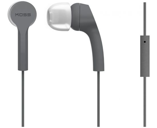 Koss Headphones KEB9iGRY Wired, In-ear, Microphone, Gray