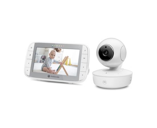 Motorola Portable Video Baby Monitor with Flexible Crib Mount  VM55 5.0" White