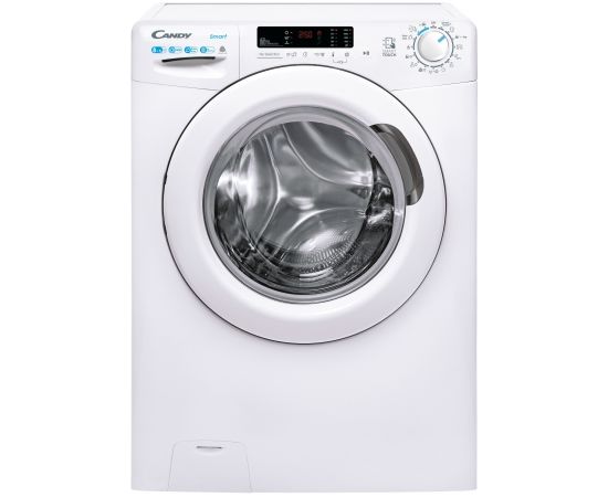 Candy Washing Machine with Dryer CSWS 4852DWE/1-S Energy efficiency class C, Front loading, Washing capacity 8 kg, 1400 RPM, Depth 53 cm, Width 60 cm, Display, LCD, Drying system, Drying capacity 5 kg, Steam function, NFC, White, Free standing