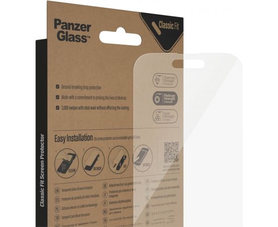PanzerGlass Screen protector, Apple, iPhone 14 Pro, Glass, Transparent