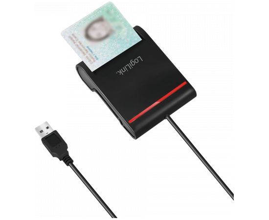 Logilink USB 2.0 card reader, for smart ID CR0047 Black