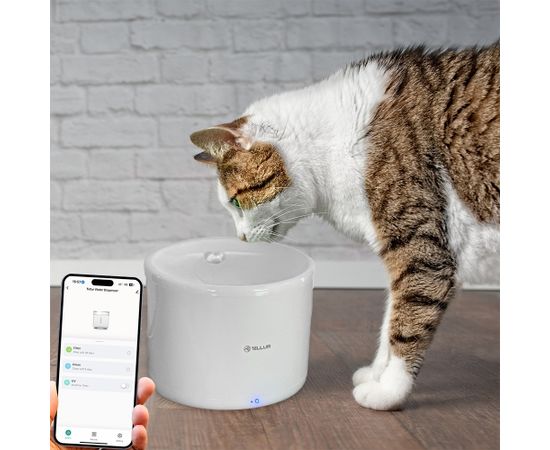 Tellur Smart WiFi Pet Water Dispenser, 2L white