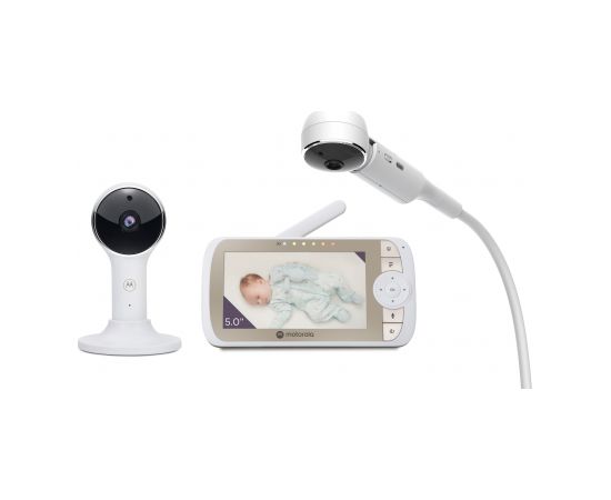 Motorola Full HD Wi-Fi Video Baby Monitor with Crib Mount  VM65X CONNECT 5.0" White/Gold