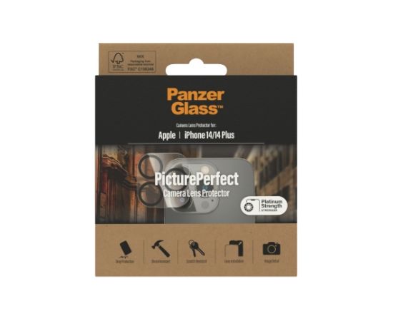 PanzerGlass Camera Lens Protection PicturePerfect Apple, iPhone 14/14 Plus, Glass, Transparent