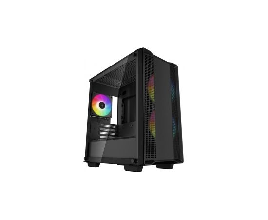 Deepcool Micro-ATX CASE CC360 Black, Mini-ITX / Micro-ATX, 4, Power supply included No, 1x USB3.0, 1x USB2.0, 1x Audio, ABS+SPCC+Tempered Glass, 1×120mm