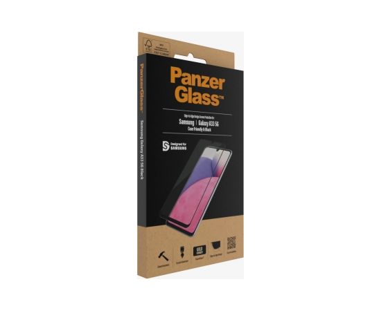 PanzerGlass Samsung, Galaxy A33, Glass, Black, Case Friendly