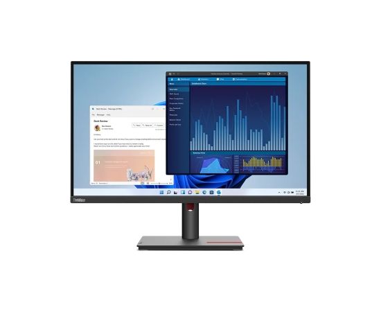 Lenovo ThinkVision T27p-30 27 ", IPS, 4K, 3840 x 2160, 16:9, 4 ms, 350 cd/m², Black, 60 Hz, HDMI ports quantity 1