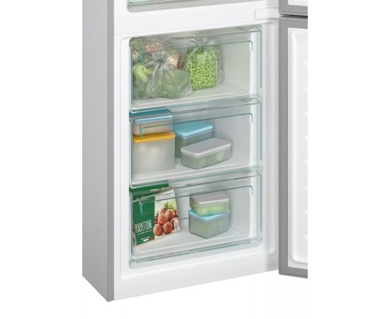 Candy Refrigerator 	CCE3T620ES Energy efficiency class E, Free standing, Combi, Height 200 cm, No Frost system, Fridge net capacity 258 L, Freezer net capacity 119 L, Display, 38 dB, Silver Холодильники