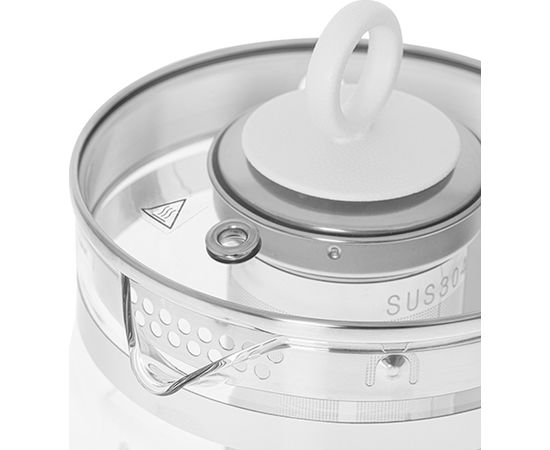 Adler Kettle AD 1299 Electric, 2200 W, 1.5 L, Glass/Stainless steel, 360° rotational base, White