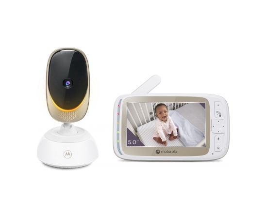 Motorola Wi-Fi Video Baby Monitor with Mood Light VM85 CONNECT 5.0"  White/Gold