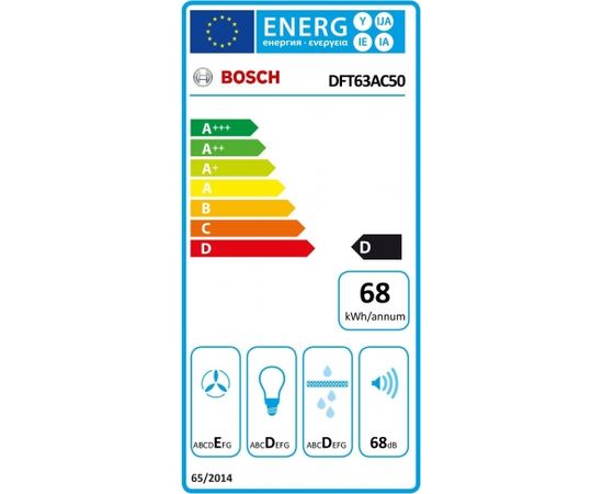 Bosch DFT63AC50 Series 4 Tvaika nosūcējs 60cm