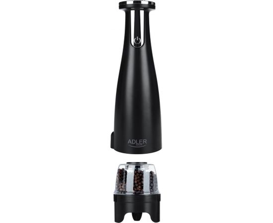 Adler Electric Salt and pepper grinder AD 4449b 7 W, Housing material ABS plastic, Lithium, Matte Black