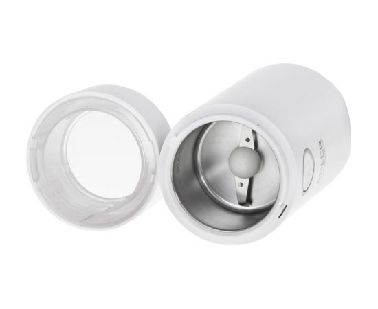Adler Coffee grinder AD4446wg 150 W, Coffee beans capacity 75 g, Lid safety switch, White