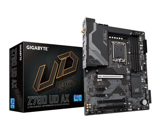 Mainboard|GIGABYTE|Intel Z790|LGA1700|ATX|Memory DDR5|Memory slots 4|2xPCI-Express 3.0 1x|1xPCI-Express 3.0 16x|1xPCI-Express 4.0 16x|1xPCI-Express 5.0 16x|3xM.2|1xHDMI|1xDisplayPort|4xUSB 2.0|5xUSB 3.2|1xUSB-C|1xRJ45|3xAudio port|Z790UDAX1.1