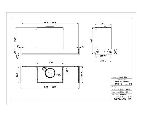 Built-in hood Faber Ultra Slim KL A60