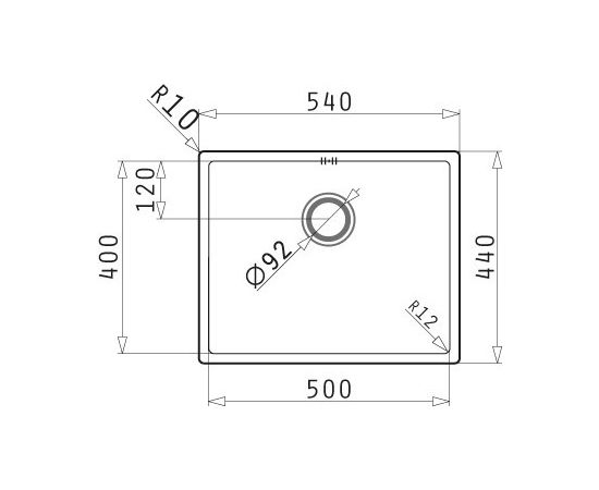 Sink Pyramis Astris 50x40 gun metal
