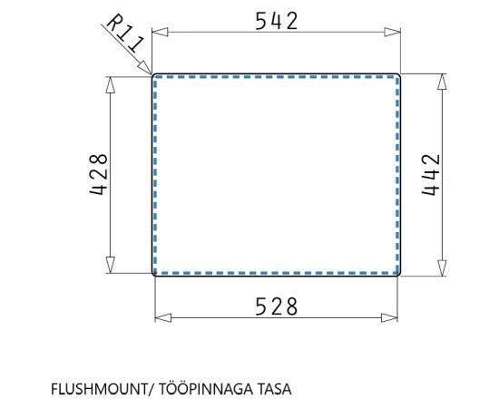 Sink Pyramis Astris 50x40 gun metal