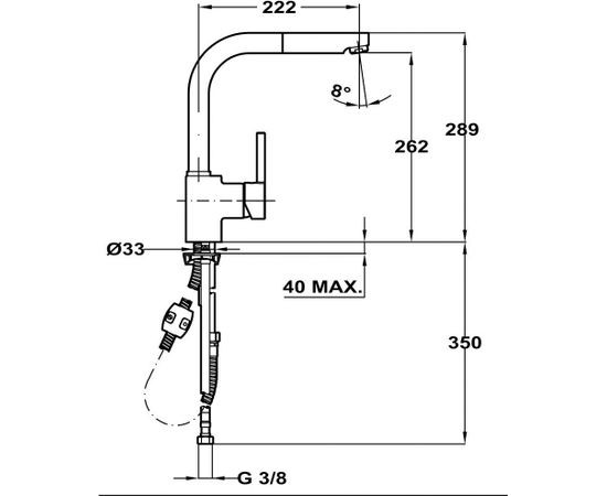 Sink Tap Teka ARK938, chrome