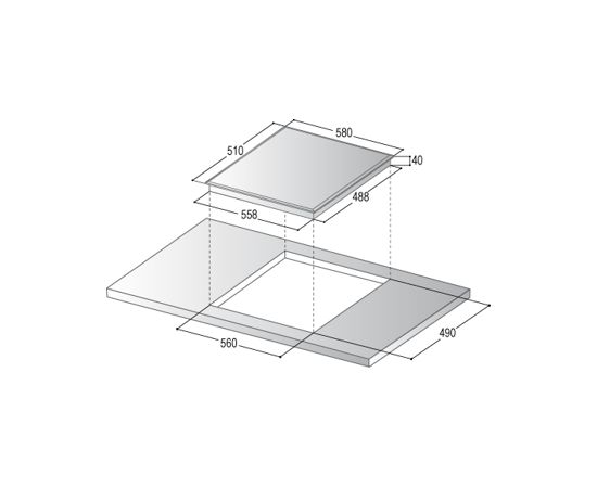 Greentek Built in ceramic hob Fabita BTBTE64