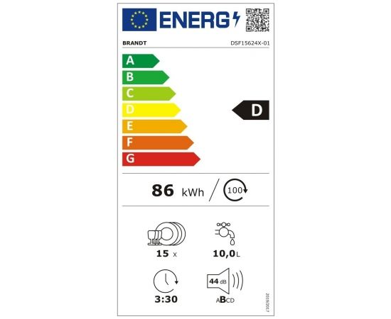 Dishwasher Brandt DSF15624X
