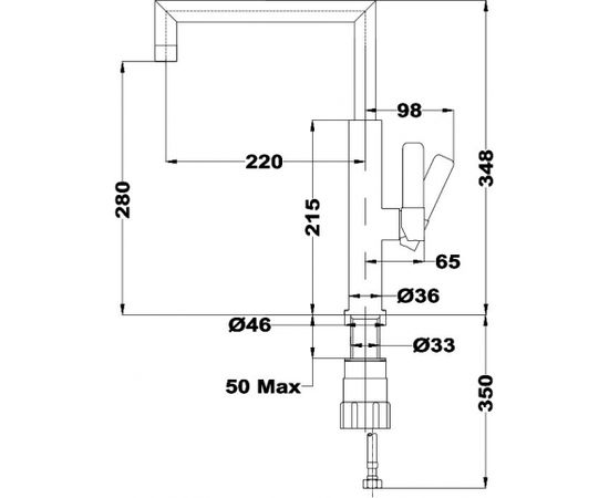 Faucet Teka FOT 990 chrome