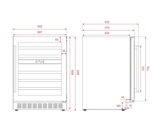 Wine cooler Teka RVU 20046 GBK