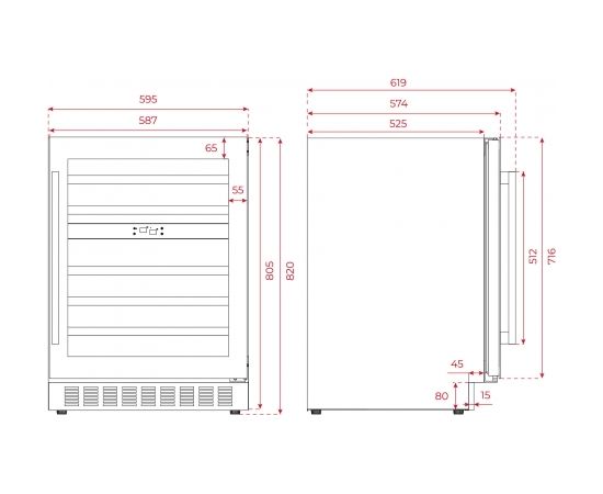 Wine cooler Teka RVU 20046 GBK