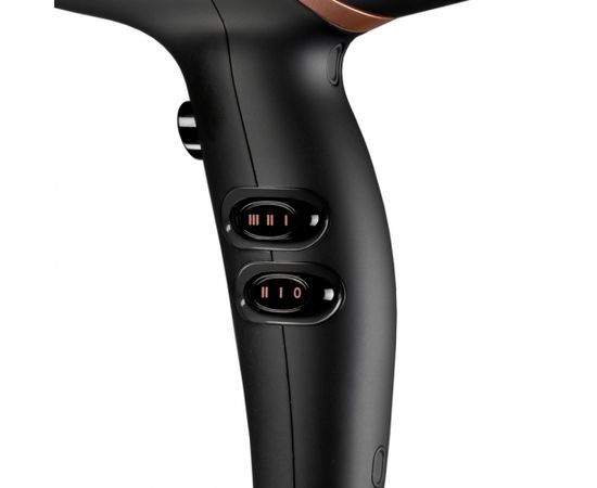 BABYLISS Hair Dryer D566E 2200 W, Number of temperature settings 3, Ionic function, Diffuser nozzle, Black/Bronze