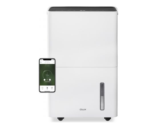 Duux Dehumidifier Bora Power 420 W, Suitable for rooms up to 40 m², Suitable for rooms up to 50 m³, Water tank capacity 4 L, White, Humidification capacity 20 ml/hr