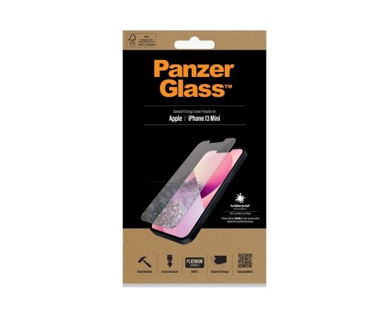 PanzerGlass Clear Screen Protector, Apple, iPhone 13 Mini, Tempered glass