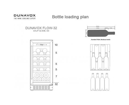 Wine cabinet Dunavox DAUF-32.83B