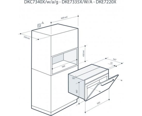 Built-in combi oven De Dietrich DKC7340W