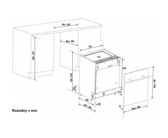 Built-in dishwasher Brandt VS1010J