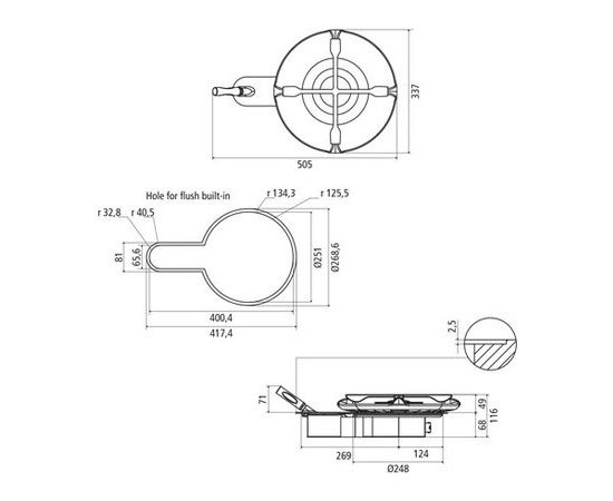 Gas burner sleeve Glem GPPO1TWH