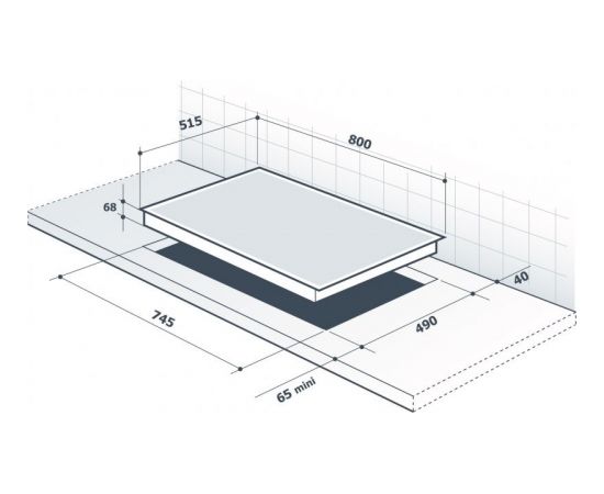 Induction hob De Dietrich DPI7884W