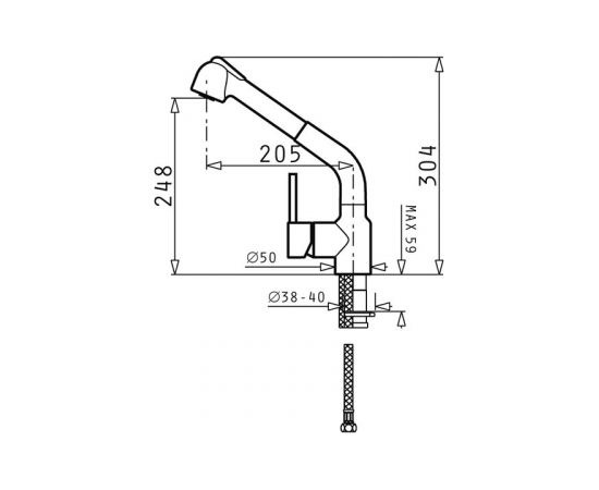 Sink tap Pyramis Balata white