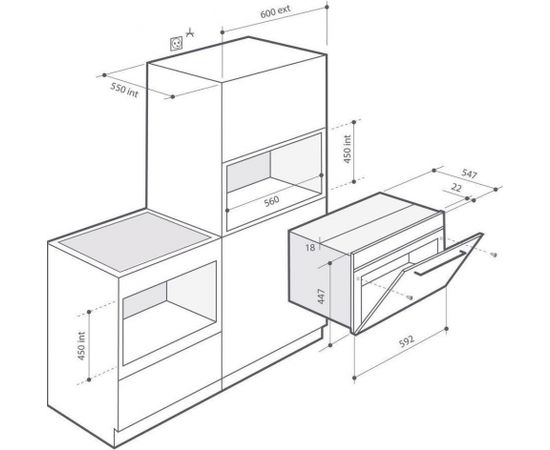 Built-in compact oven De Dietrich DKP7320X