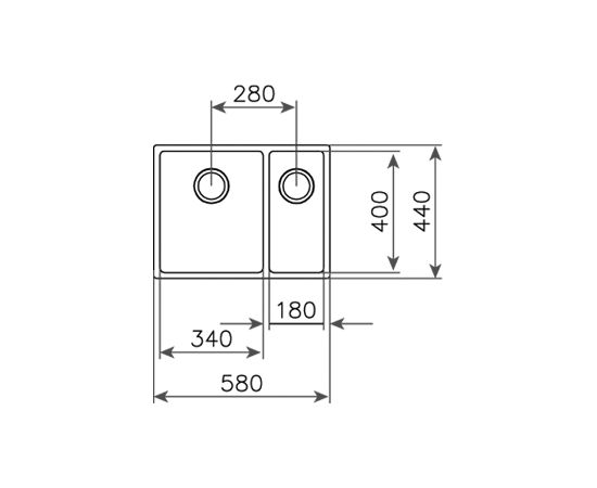 Sink Teka Be Linea RS15 580 Кухонные раковины