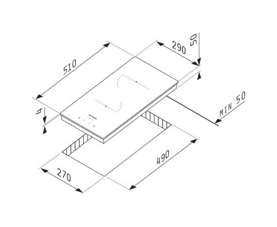 Pyramis Ceramic hob PHC31210FMB