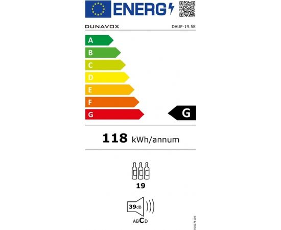 Wine cabinet Dunavox DAUF-19.58B