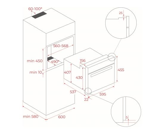 Built in oven Teka HLC 8406 BK AirFry black