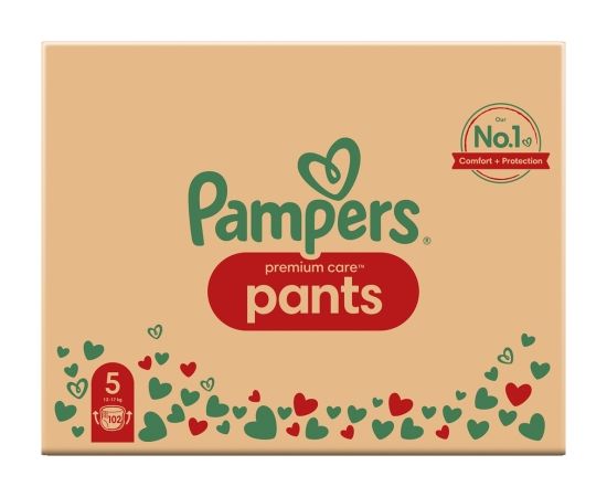 PAMPERS Premium Pants nappies Size 5, 12-17kg, 102pcs