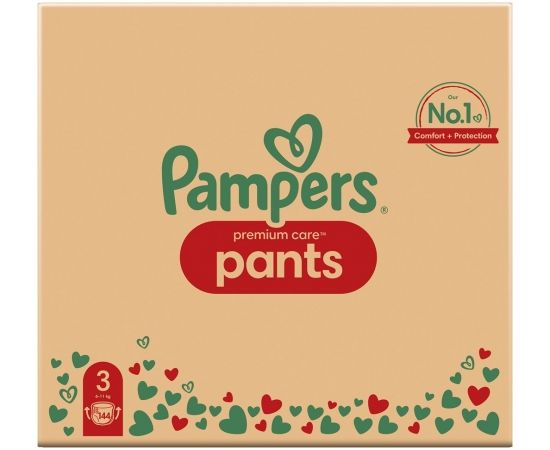 PAMPERS Premium Pants nappies Size 3, 6-11kg, 144pcs
