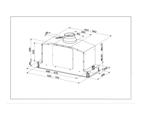 Hood Faber IN-LIGHT WH matt 70 cm