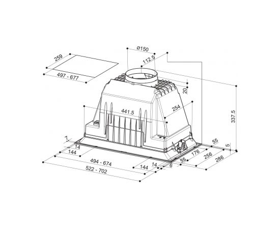 Built in hood Faber Inka Plus HCS BK A52